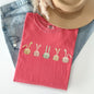 Cute Rabbits In A Row, Easter Comfort Colors Tshirt