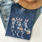Dancing Easter Skeleton, Rabbit, Bunnies Comfort Colors Tshirt