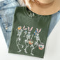 Dancing Easter Skeleton, Rabbit, Bunnies Comfort Colors Tshirt