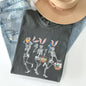 Dancing Easter Skeleton, Rabbit, Bunnies Comfort Colors Tshirt