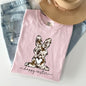Easter Bunny, Happy Easter Rabbit, Cow Print Comfort Colors Tshirt