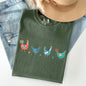 Easter Chickens and Eggs, Spring, Colorful Comfort Colors Tshirt