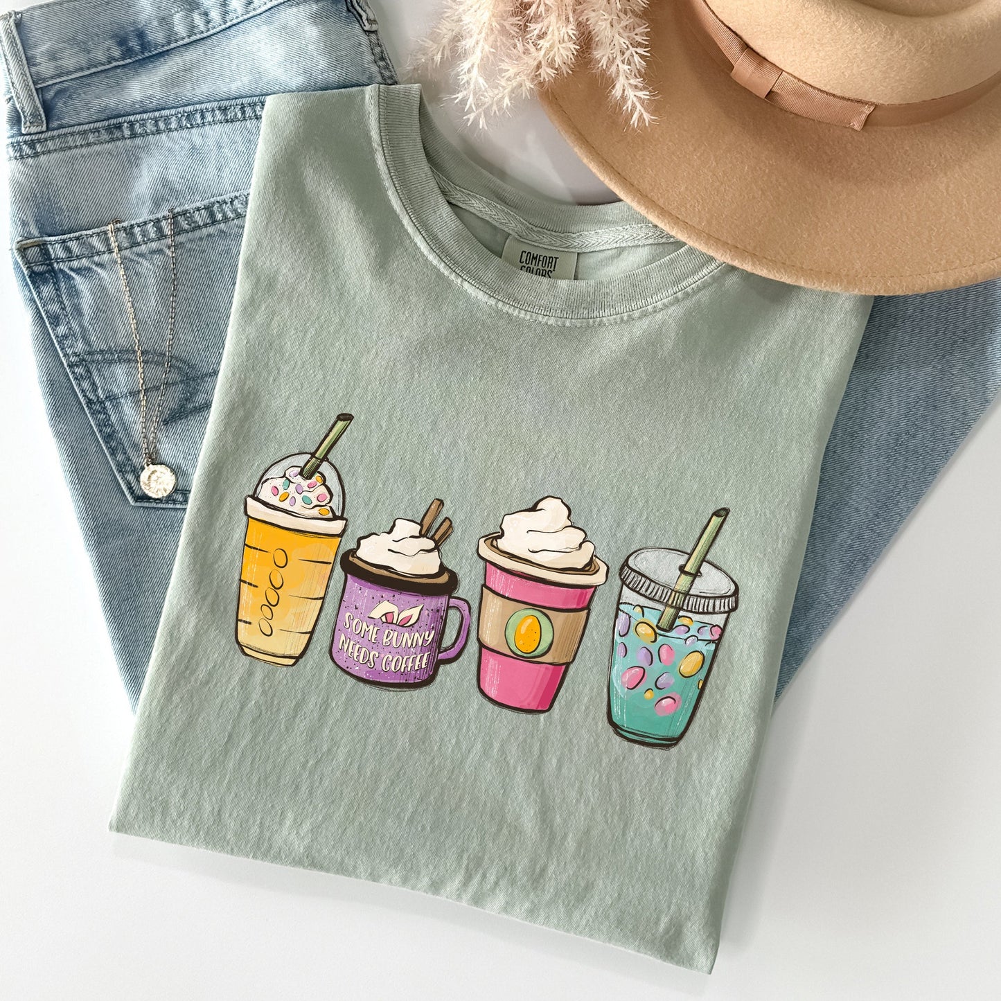 Easter, Coffee Lovers, Coffee Drinks Comfort Colors Tshirt