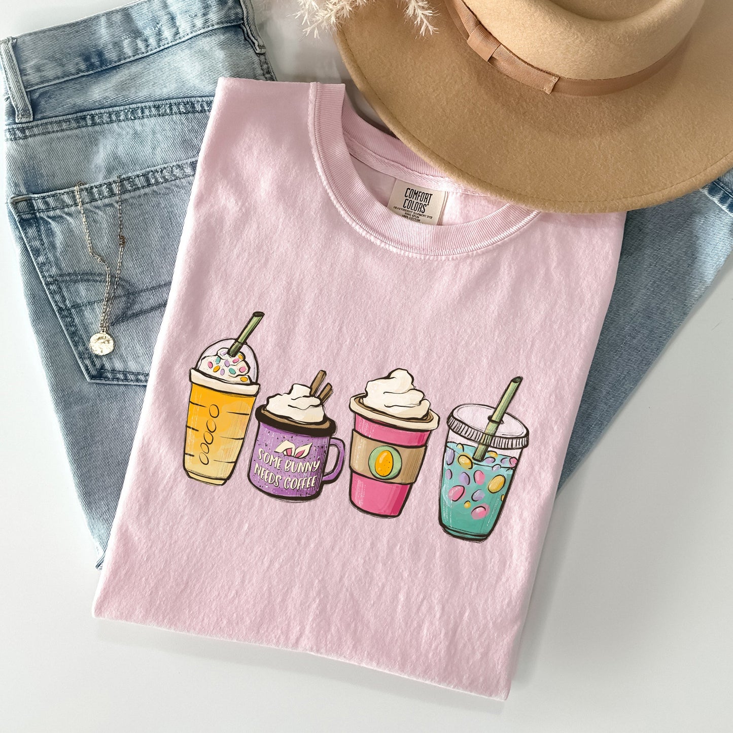 Easter, Coffee Lovers, Coffee Drinks Comfort Colors Tshirt