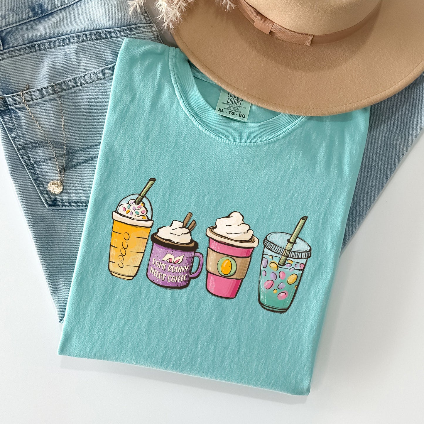 Easter, Coffee Lovers, Coffee Drinks Comfort Colors Tshirt