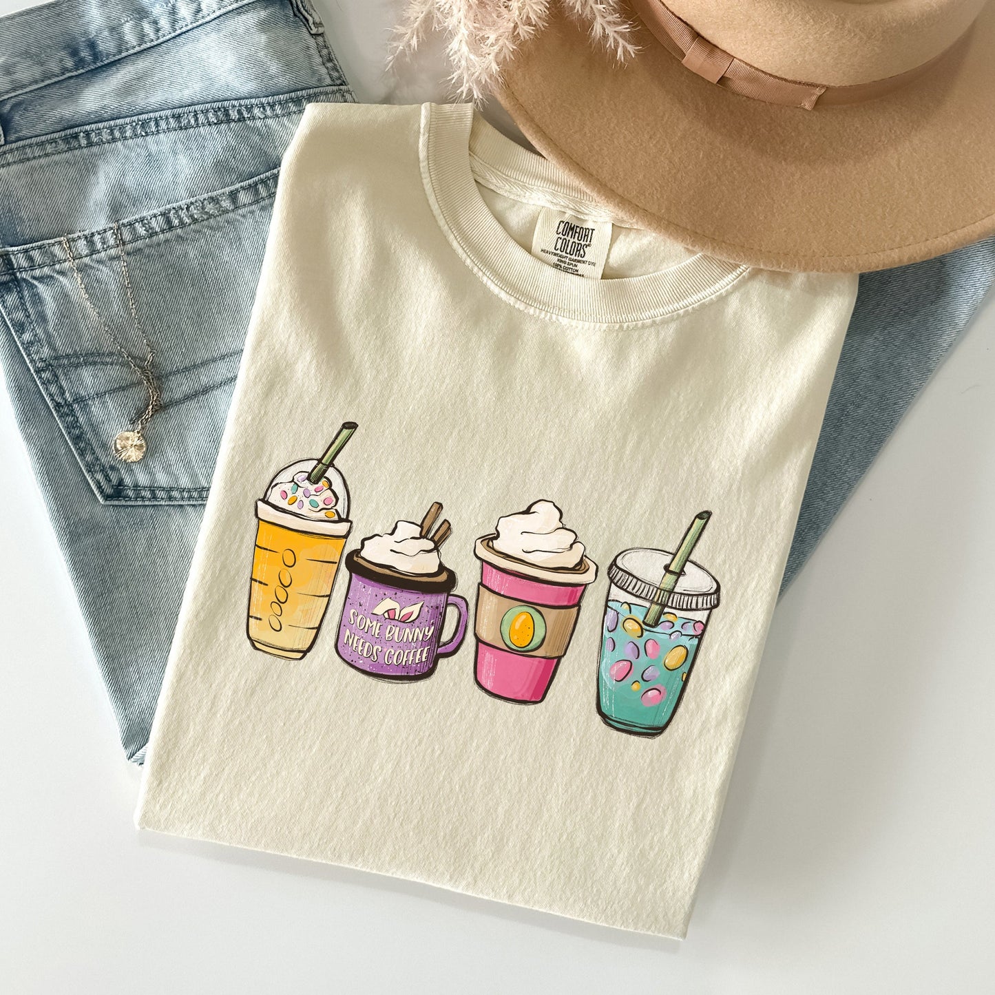 Easter, Coffee Lovers, Coffee Drinks Comfort Colors Tshirt