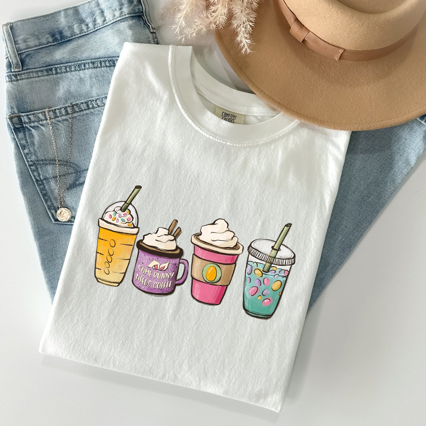 Easter, Coffee Lovers, Coffee Drinks Comfort Colors Tshirt