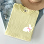 Bunny wearing a bow, pocket print, Easter Rabbit Comfort Colors Tshirt