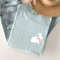 Bunny wearing a bow, pocket print, Easter Rabbit Comfort Colors Tshirt