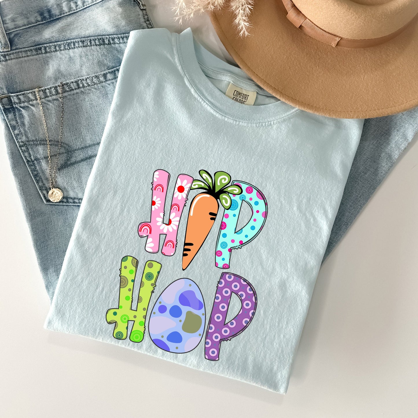 Hip Hop, Easter, Colorful Comfort Colors Tshirt