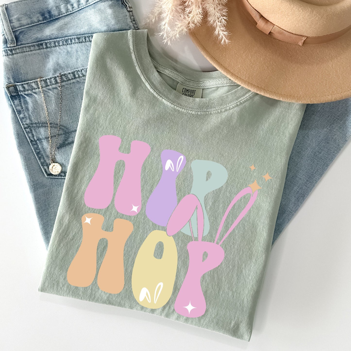 Hip Hop, Retro Easter, Bunny, Rabbit Comfort Colors Tshirt