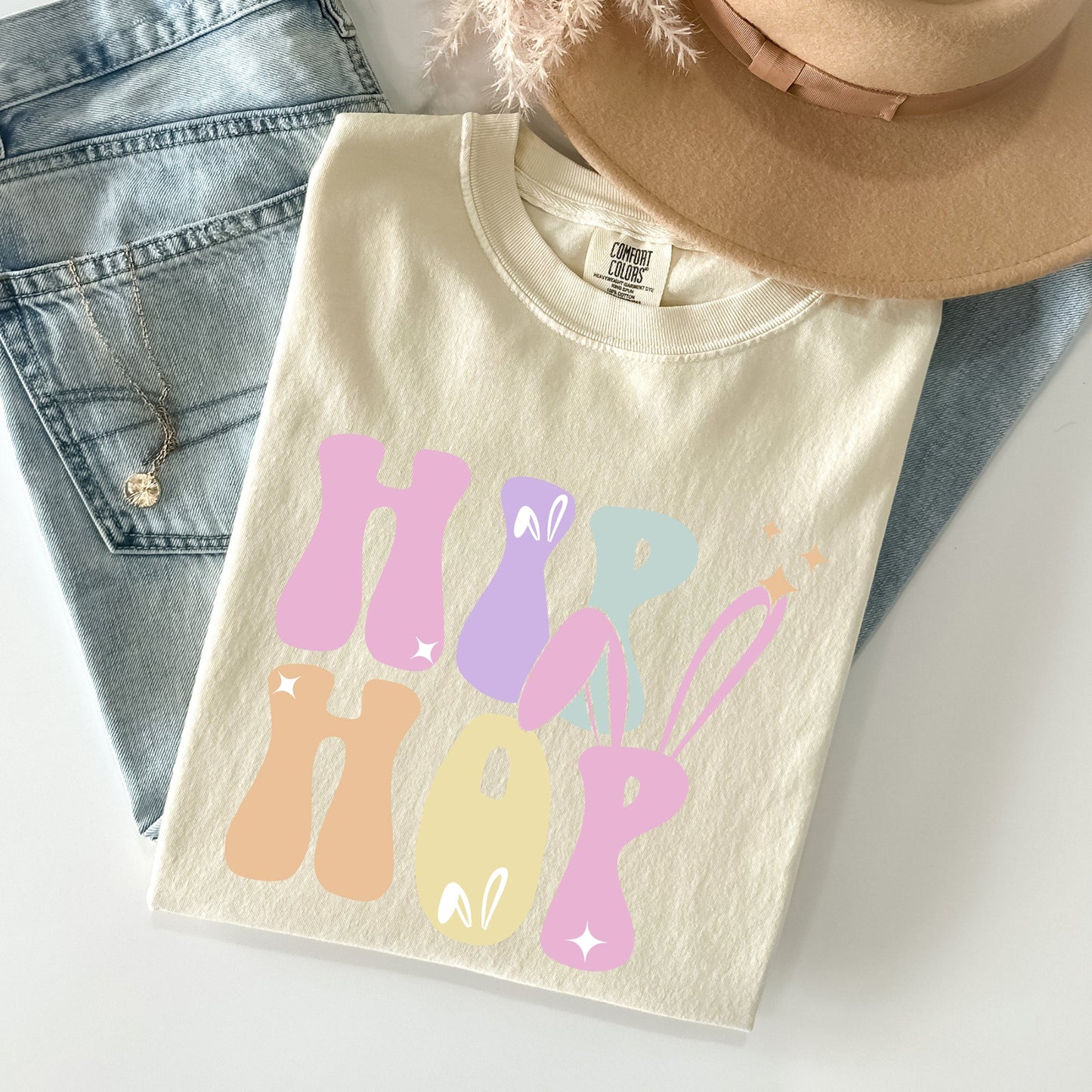 Hip Hop, Retro Easter, Bunny, Rabbit Comfort Colors Tshirt