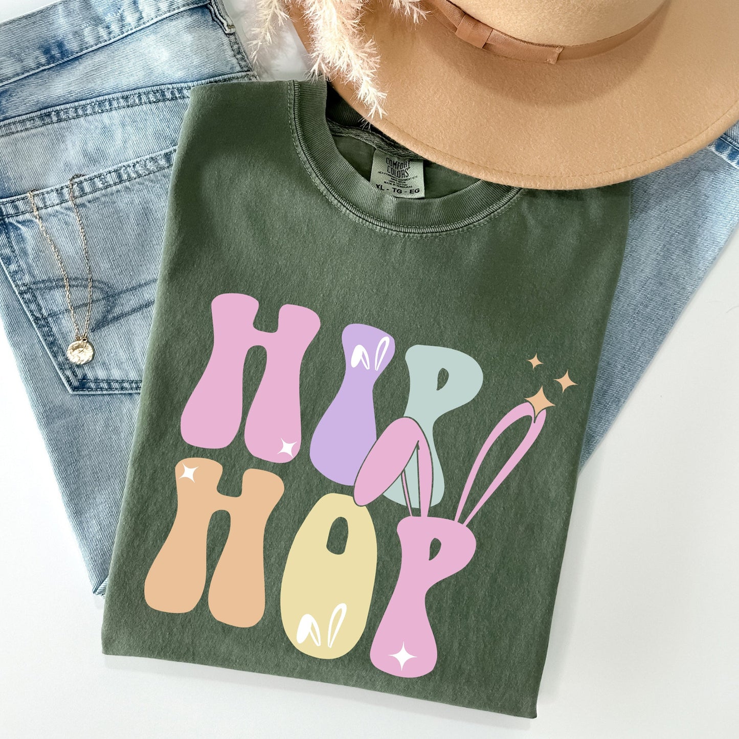 Hip Hop, Retro Easter, Bunny, Rabbit Comfort Colors Tshirt