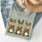 Leopard Print Easter Bunnies, Easter Rabbit Comfort Colors Tshirt