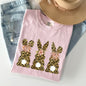 Leopard Print Easter Bunnies, Easter Rabbit Comfort Colors Tshirt