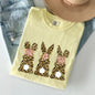 Leopard Print Easter Bunnies, Easter Rabbit Comfort Colors Tshirt