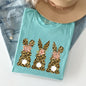 Leopard Print Easter Bunnies, Easter Rabbit Comfort Colors Tshirt