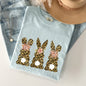 Leopard Print Easter Bunnies, Easter Rabbit Comfort Colors Tshirt
