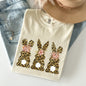 Leopard Print Easter Bunnies, Easter Rabbit Comfort Colors Tshirt