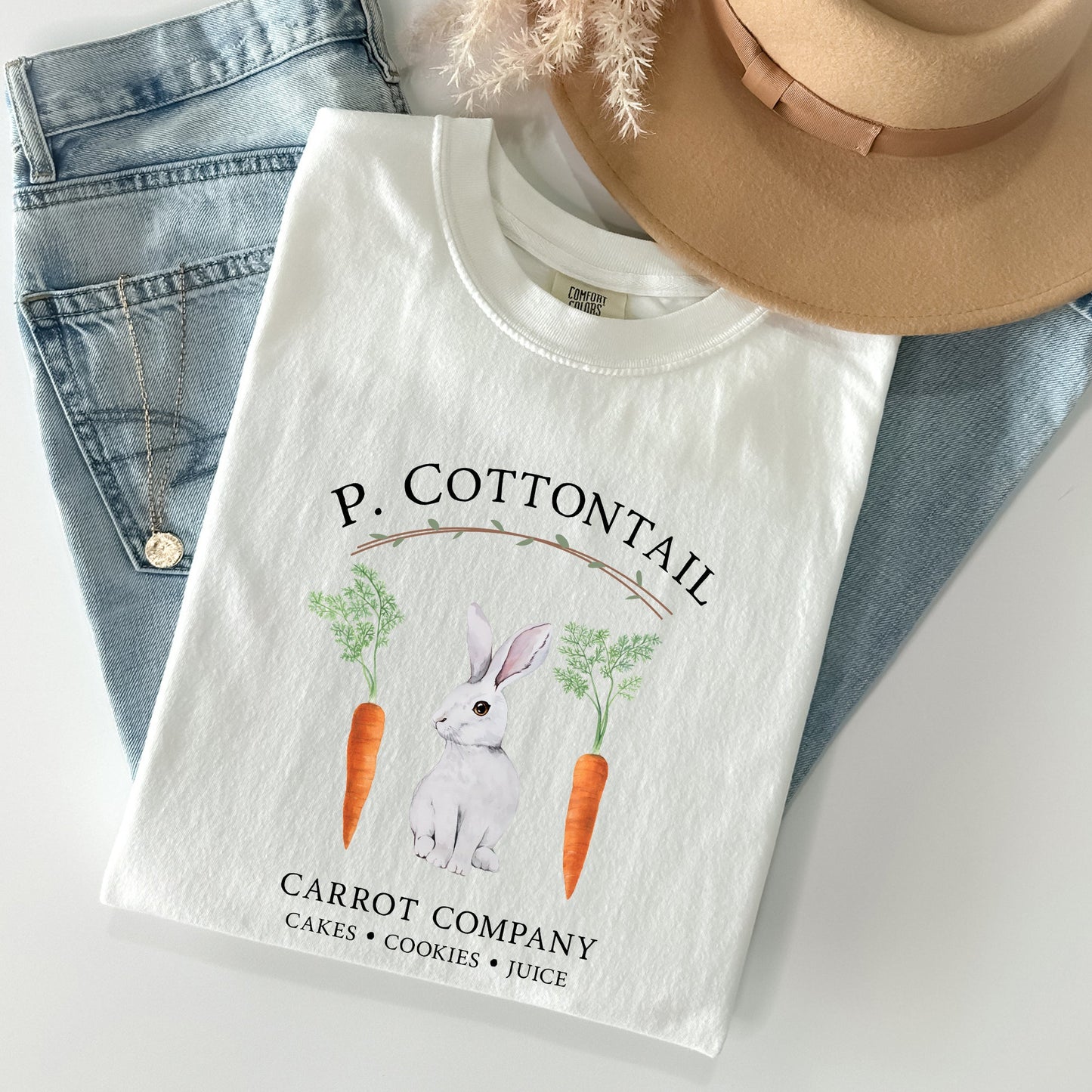 Peter Cottontail Carrot Company, Retro Farm Sign, Easter Comfort Colors Tshirt