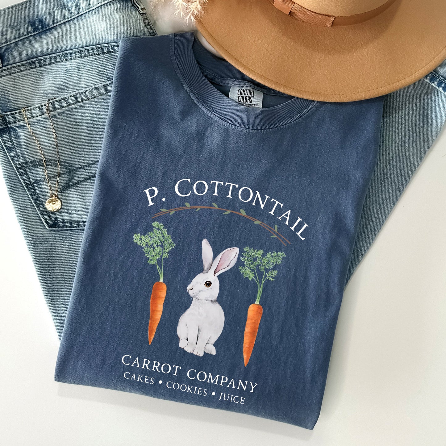 Peter Cottontail Carrot Company, Retro Farm Sign, Easter Comfort Colors Tshirt