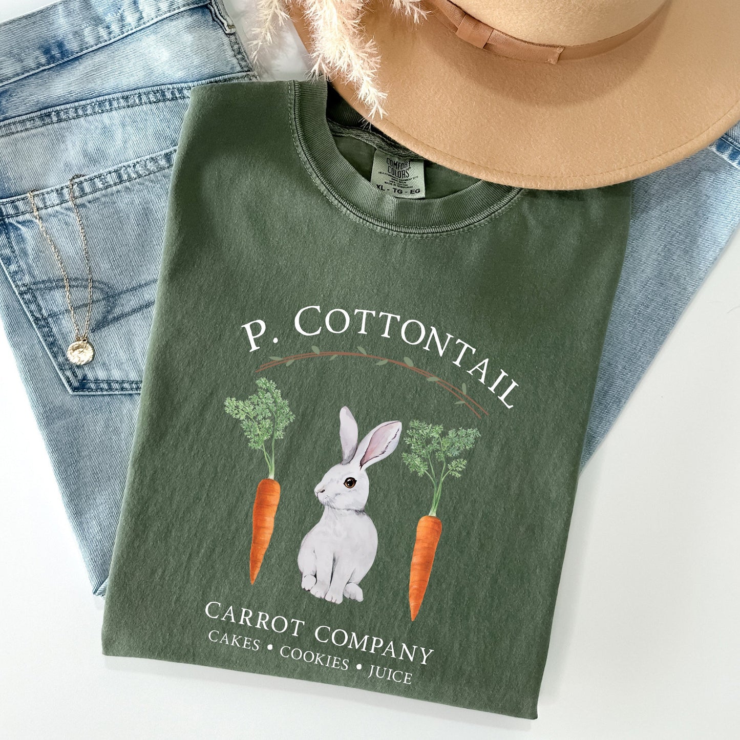 Peter Cottontail Carrot Company, Retro Farm Sign, Easter Comfort Colors Tshirt
