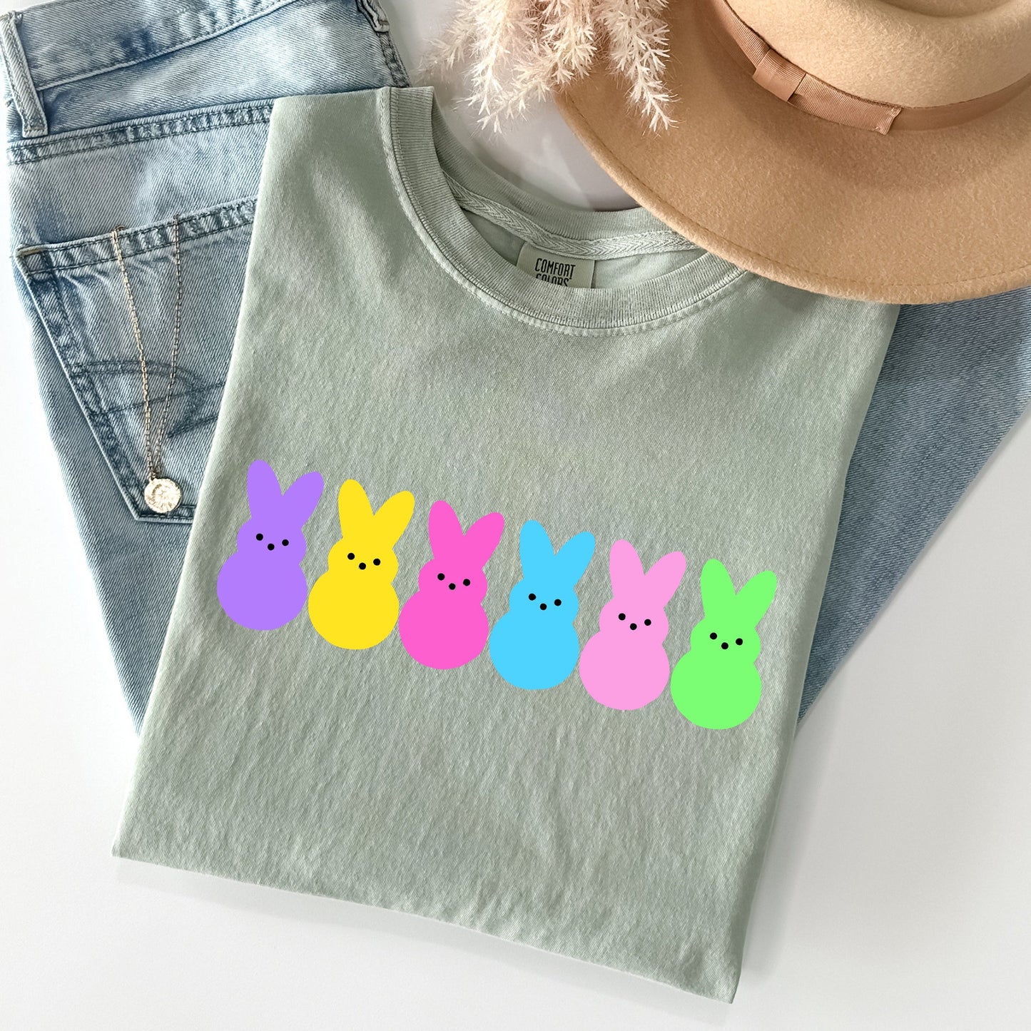 Retro Peeps, Easter Candy, Rabbit, Bunny Comfort Colors Tshirt