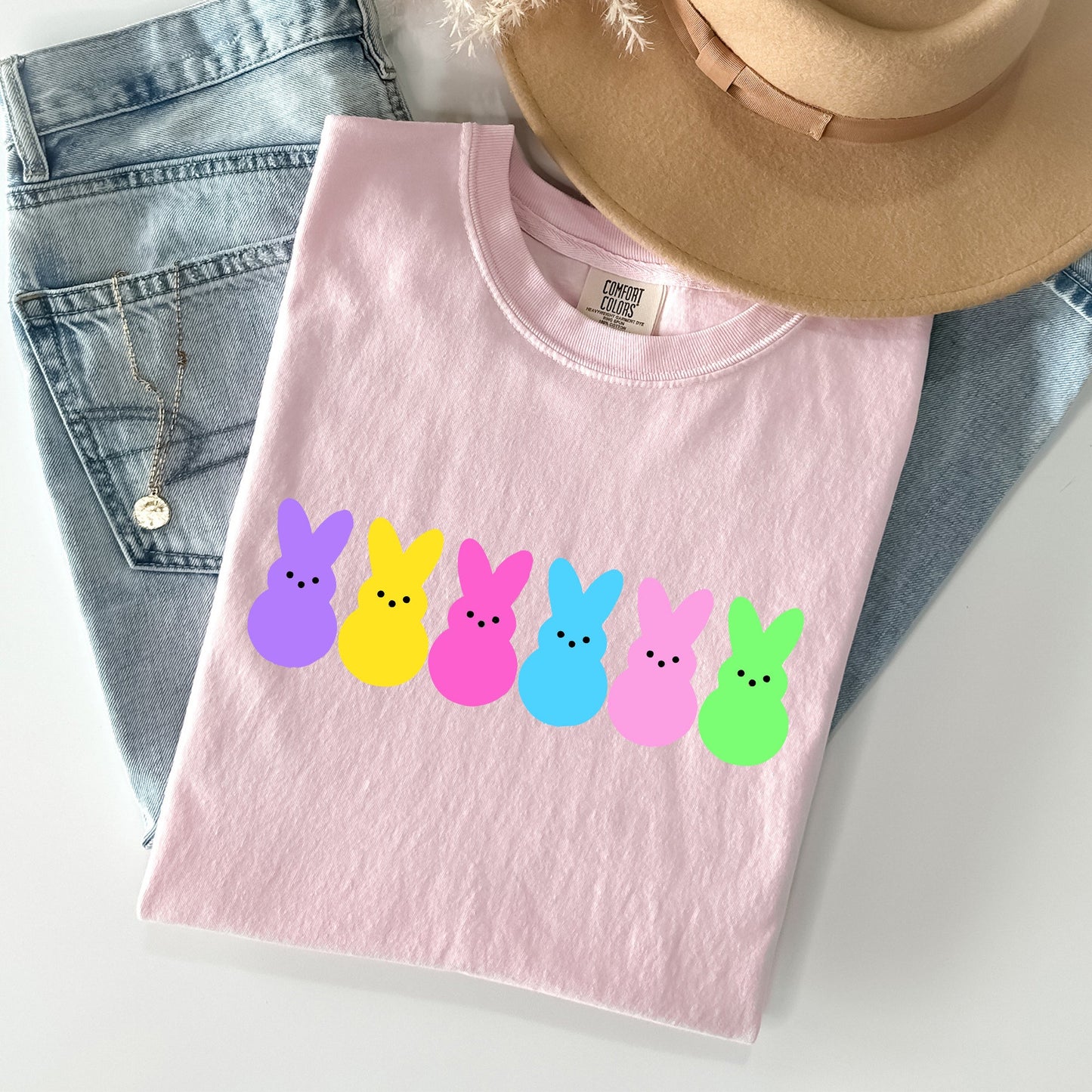 Retro Peeps, Easter Candy, Rabbit, Bunny Comfort Colors Tshirt