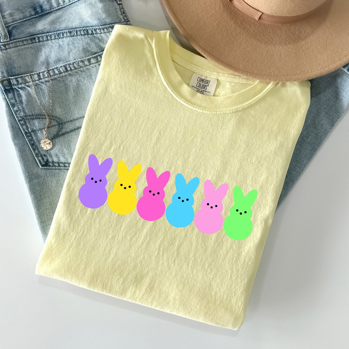 Retro Peeps, Easter Candy, Rabbit, Bunny Comfort Colors Tshirt