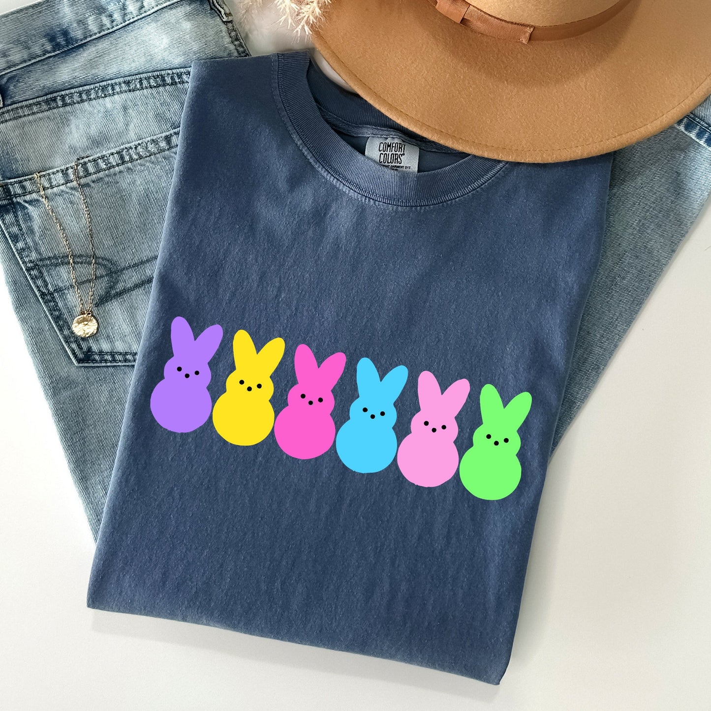 Retro Peeps, Easter Candy, Rabbit, Bunny Comfort Colors Tshirt