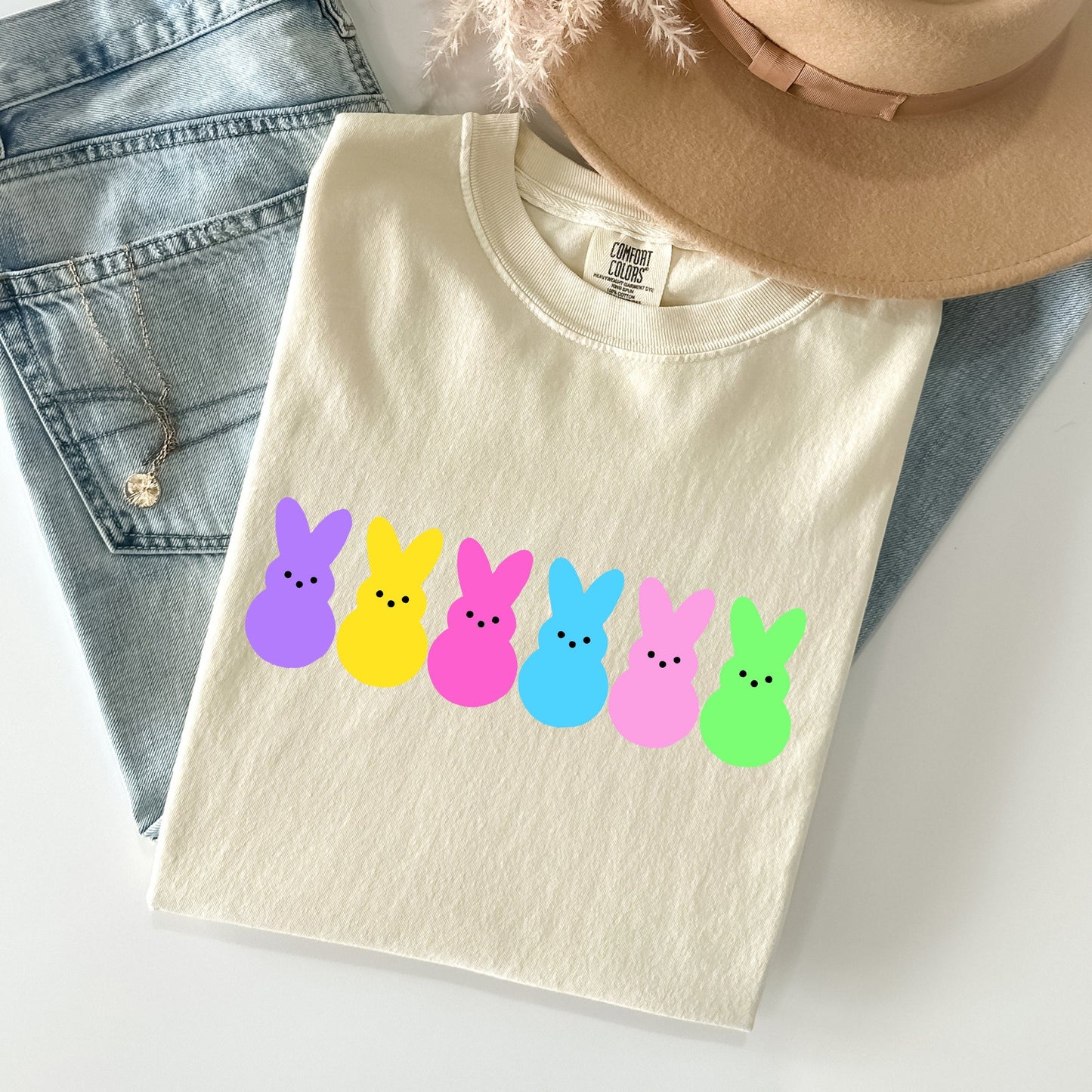 Retro Peeps, Easter Candy, Rabbit, Bunny Comfort Colors Tshirt