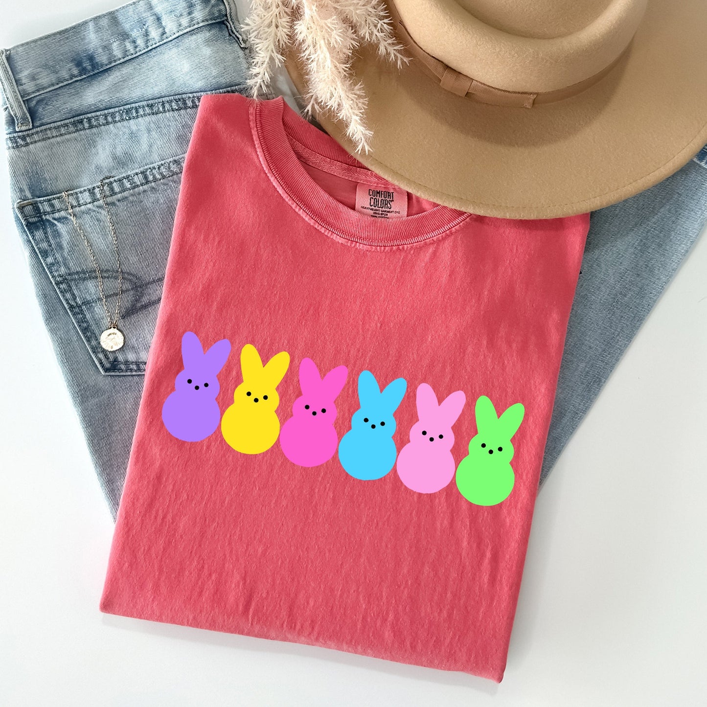 Retro Peeps, Easter Candy, Rabbit, Bunny Comfort Colors Tshirt
