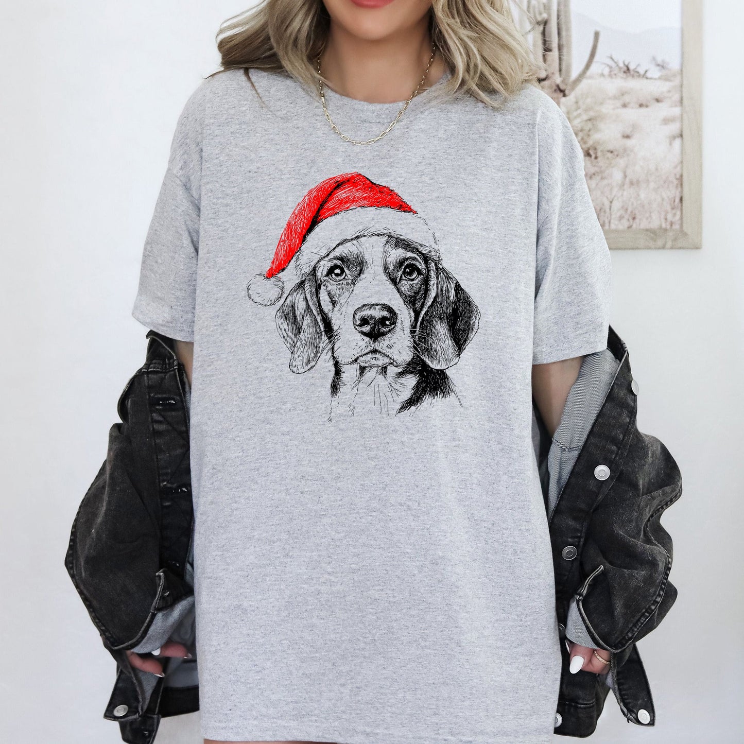 Beagle, Santa, Dog, Christmas, Dog Lover, Pet, T-Shirt Comfort Colors T-Shirt