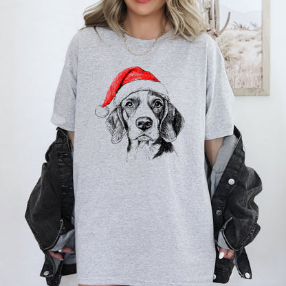 Beagle, Santa, Dog, Christmas, Dog Lover, Pet, T-Shirt Comfort Colors T-Shirt