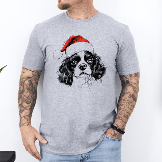 Cavalier King Charles, Santa, Dog, Christmas, Dog Lover, Pet T-Shirt Comfort Colors T-Shirt