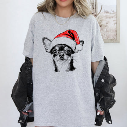 Chihuahua, Santa, Dog, Christmas, Dog Lover, Pet T-Shirt Comfort Colors T-Shirt