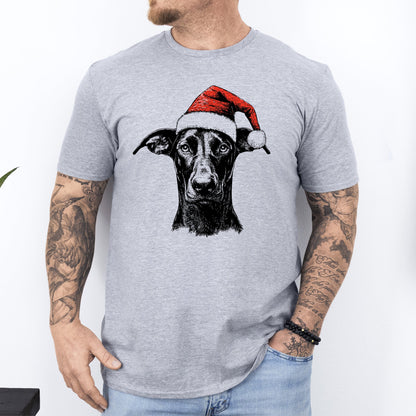 Doberman, Santa, Dog, Christmas, Dog Lover, Pet T-Shirt Comfort Colors T-Shirt