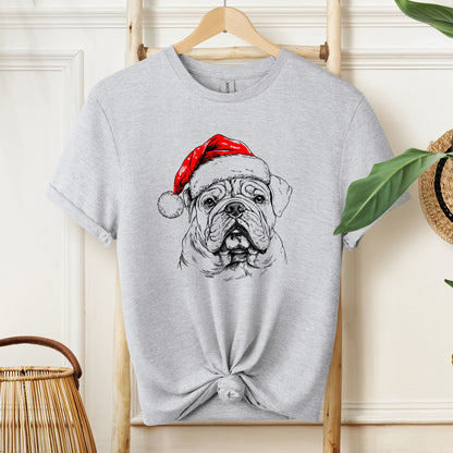 English Bulldog, Santa, Dog, Christmas, Dog Lover, Pet T-Shirt Comfort Colors T-Shirt