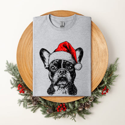 Frenchie, Santa, French Bulldog, Christmas, Dog Lover, Pet T-Shirt Comfort Colors T-Shirt