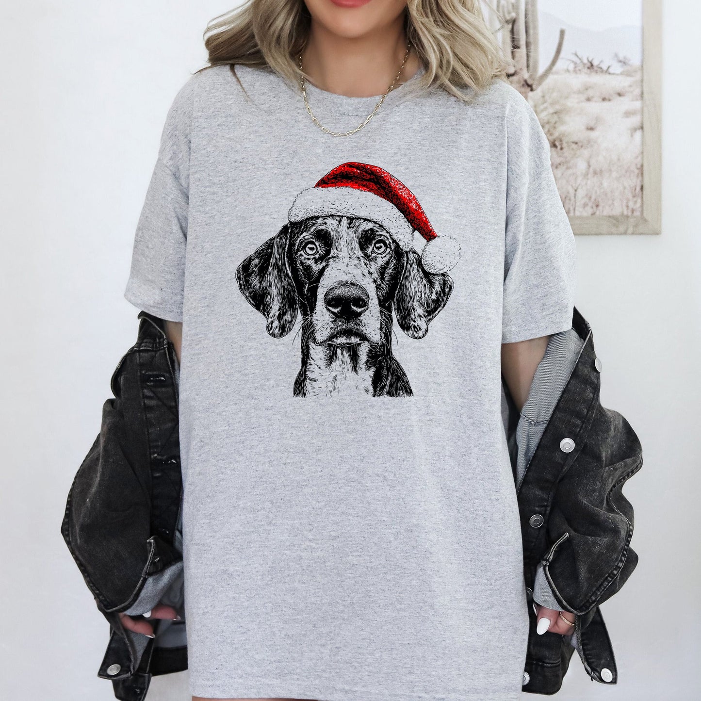 German Shorthaired, Santa, Dog, Christmas, Dog Lover, Pet T-Shirt Comfort Colors T-Shirt