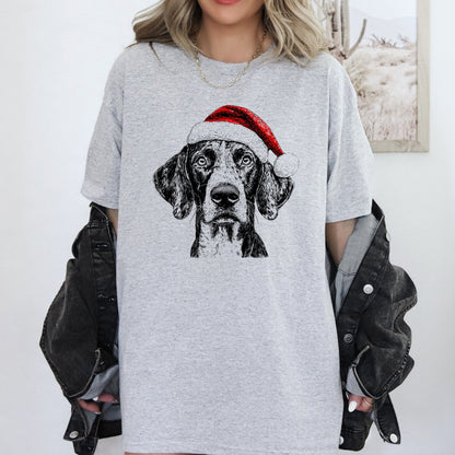 German Shorthaired, Santa, Dog, Christmas, Dog Lover, Pet T-Shirt Comfort Colors T-Shirt