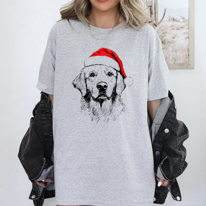 Golden Retriever, Santa, Dog, Christmas, Dog Lover, Pet T-Shirt Comfort Colors T-Shirt