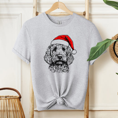 Goldendoodle, Santa, Dog, Christmas, Dog Lover, Pet T-Shirt Comfort Colors T-Shirt