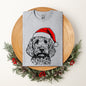 Goldendoodle, Santa, Dog, Christmas, Dog Lover, Pet T-Shirt Comfort Colors T-Shirt