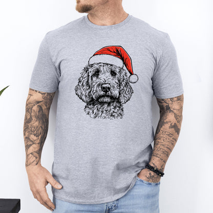 Goldendoodle, Santa, Dog, Christmas, Dog Lover, Pet T-Shirt Comfort Colors T-Shirt