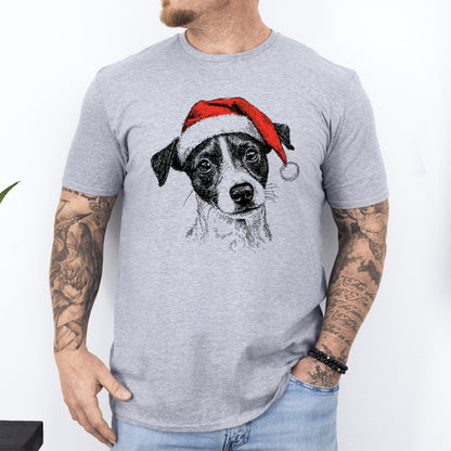 Jack Russell, Santa, Terrier Dog, Christmas, Dog Lover, Pet T-Shirt Comfort Colors T-Shirt
