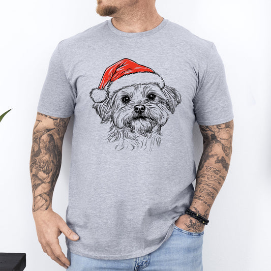 Maltese, Santa, Dog, Christmas, Dog Lover, Pet T-Shirt Comfort Colors T-Shirt