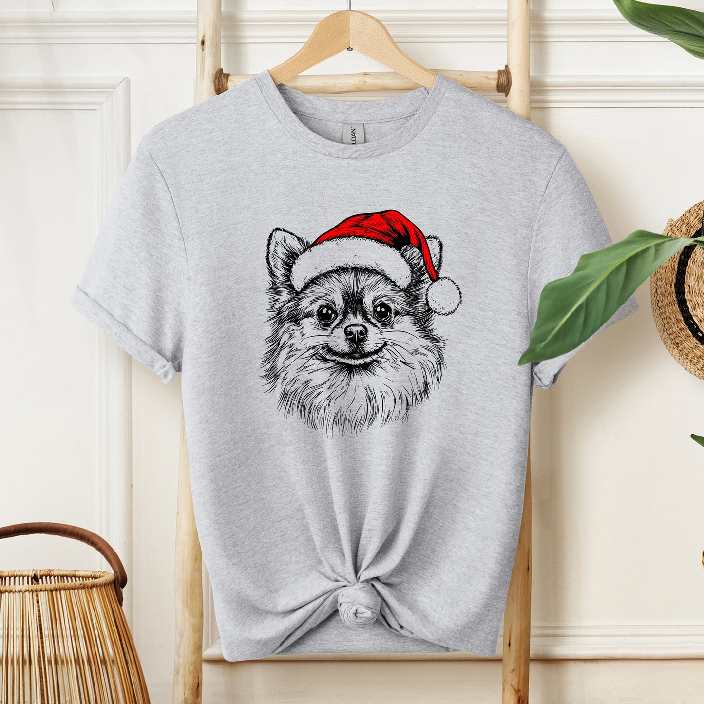 Pomeranian, Santa, Dog, Christmas, Dog Lover, Pet T-Shirt Comfort Colors T-Shirt