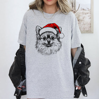 Pomeranian, Santa, Dog, Christmas, Dog Lover, Pet T-Shirt Comfort Colors T-Shirt