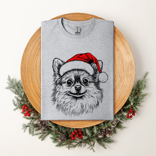 Pomeranian, Santa, Dog, Christmas, Dog Lover, Pet T-Shirt Comfort Colors T-Shirt